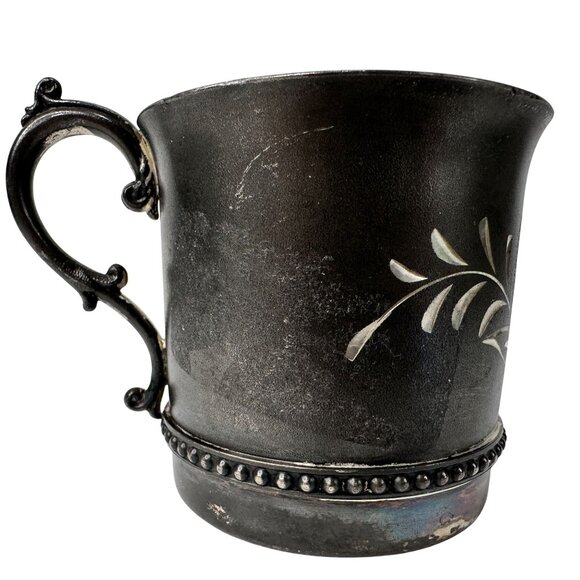 Antique Queen City Silver‎ Co 9027 Quadruple Plate Sterling Cincinnatus Etched - Picture 9 of 16